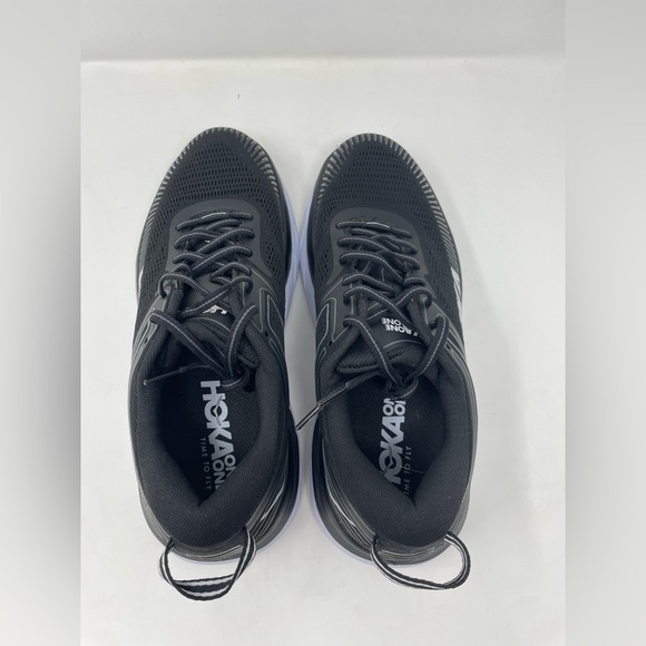 New Hoka One One Bondi 7 Black White Running Sneakers Size 9.5 Women - Picture 6 of 10